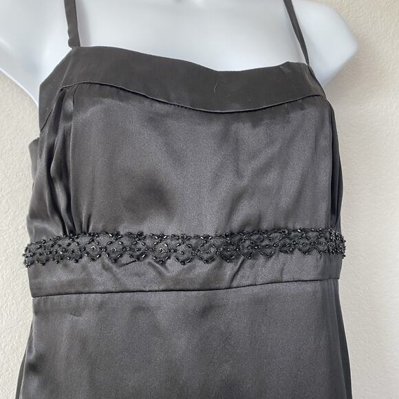 VTG Suzette Small 100% Silk Top Whimsigoth Beaded Empire Waist Babydoll Elegant - Picture 3 of 8